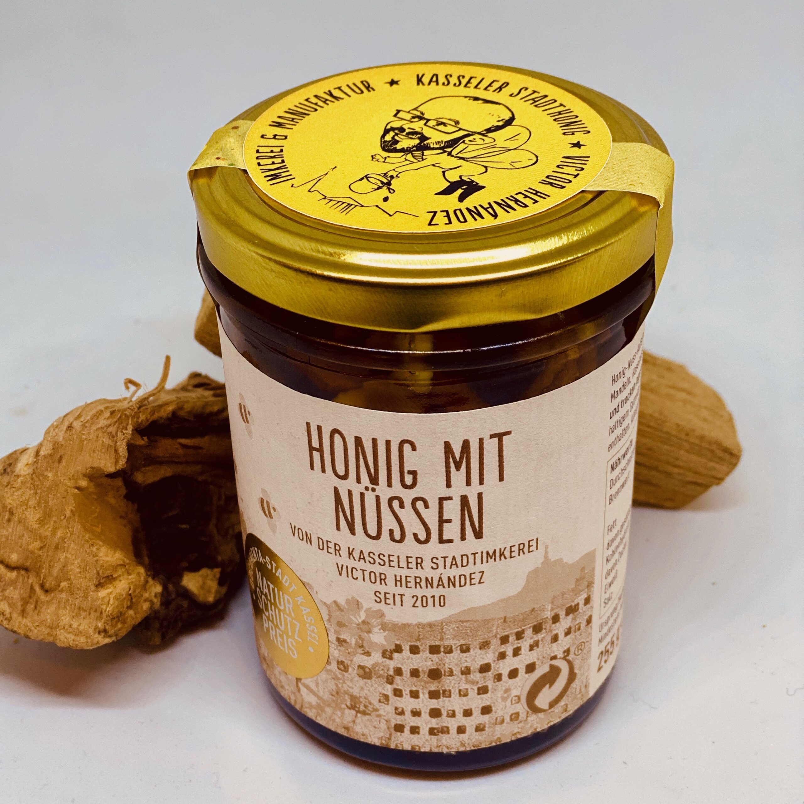 Honig mit Nüssen – 255g – Kasseler Stadthonig